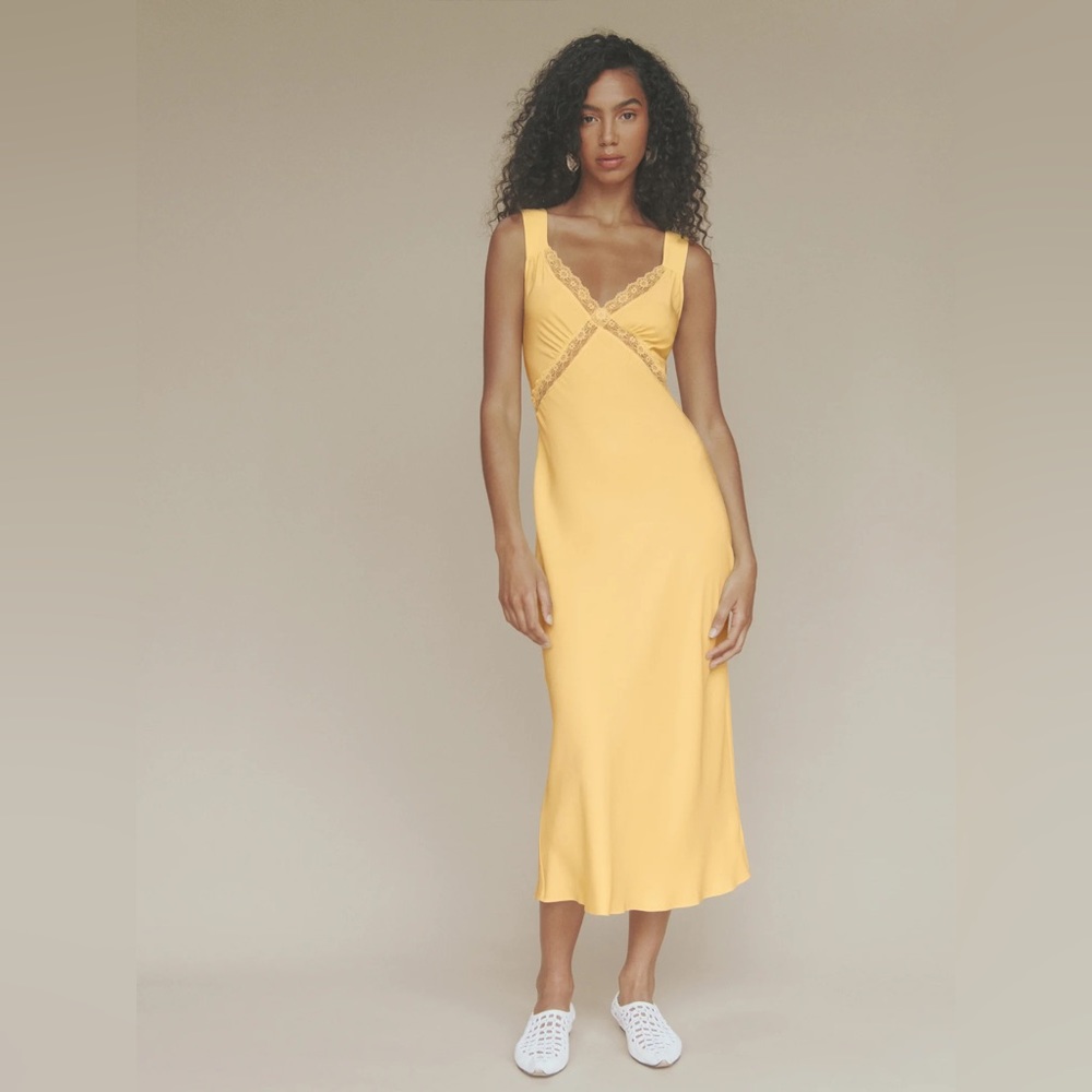 NWT Reformation Provence Dress in Yellow